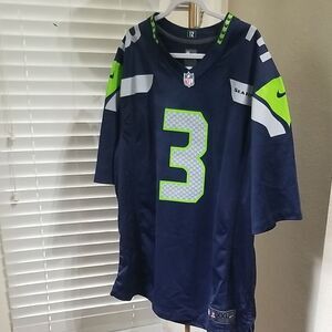 RUSSELL WILSON SEATTLE SEAHAWKS JERSEY MEN'S NIKE NFL SHIRT PULLOVER SIZE XXL